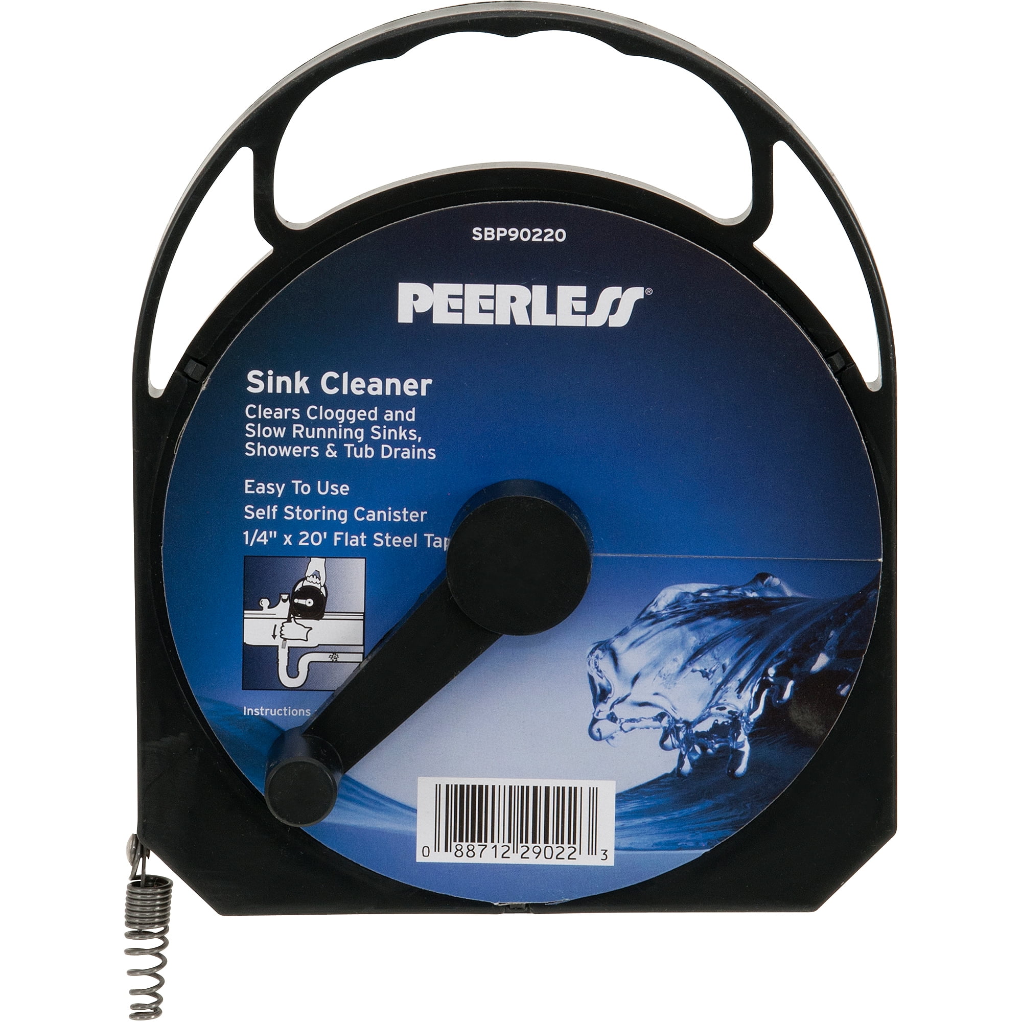 Cobra Peerless Encased Sink Cleaner 1/4 in. x 20 ft. Clears 1-1/4 in. to 2 in. Drain Lines.