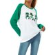 thumbnail image 4 of Sudadera Para Mujer De Manga Larga Con Estampado De TréBol De Coche Y Gato XBTCLXEBCO Enano Verde;XL, 4 of 5