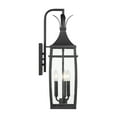 thumbnail image 5 of Matte Black Three Light Outdoor Wall Lantern from the Montpelier Collection, 5 of 5