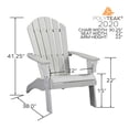 thumbnail image 4 of PolyTEAK King Size Adirondack Chair w/ Durable & Waterproof Material, Black, 4 of 5