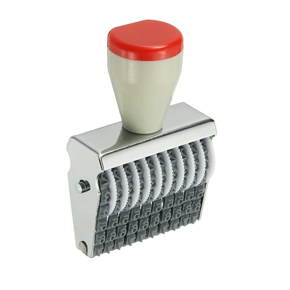 Uxcell 10 Digit Number Roller Stamp, Adjustable Rubber Stamp Symbol Office Date