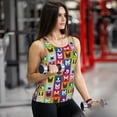 thumbnail image 6 of Susaid Colorful Bulldog Printed Racerback Workout Tank Tops for Women, Sleeveless Gym Shirts, Athletic Yoga Camisoles for Fitness-X-Large, 6 of 7