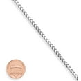 thumbnail image 2 of Miabella Solid 925 Sterling Silver Italian 2.5mm Franco Square Box Link Chain Bracelet for Men Women, Made in Italy (Length 8.5 Inches), 2 of 6