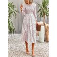 thumbnail image 2 of OUSIMEN CA Robe Décontractée Imprimée à Taille Fermée pour Femmes Printemps et Été 2023, 2 of 5