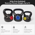 thumbnail image 4 of BalanceFrom Set of 3 Vinyl Kettlebell with 10-, 15-, and 20-Pound Weights, 4 of 13