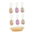 thumbnail image 3 of yotijay 6 Pieces Easter Eggs Decorations Colorful for Living Room Tabletop Farmhouse Butterfly Print, 3 of 9