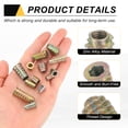 thumbnail image 3 of 38 Pcs Threaded Inserts for Wood, Zinc Alloy M6 Thread Inserts Nuts 15mm Length, 3 of 6