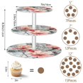 thumbnail image 5 of Wobogo Pink Watercolor Flower 3 Tier Acrylic Cake Stand with Clear Round Hold for Wedding Holiday Birthday Baby Shower Tea Party, 5 of 8