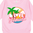 thumbnail image 3 of Inktastic I Love Florida with Ocean and Palm Trees Toddler Sweatshirt, 3 of 4
