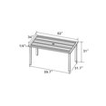 thumbnail image 5 of Belmont Home San Marino 62" Rectangle Aluminum Outdoor Dining Table in Black, 5 of 13