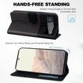 thumbnail image 4 of Cute Cartoon Wallet Phone Case for Google Pixel 6 Pro with Card Holder Soft PU Leather Kickstand Cover for Men and Women Magnetic Shockproof Protective with Lanyard for Google Pixel 6 Pro, Darkgray, 4 of 9