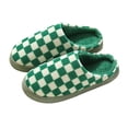 thumbnail image 3 of Pantuflas Cálidas para Parejas  Mullidas A Cuadros Hombres Y Mujeres Rojo, 3 of 9