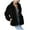 Black, variant on RYRJJ Womens Sherpa Fleece Jackets Button Down Fuzzy Warm Winter Coats Lapel Long Sleeve Jacket Outwear with Pockets(Black,S)