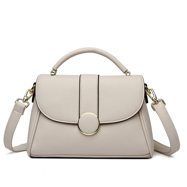 Bolso de mano de cuero genuino para mujer, bandolera de lujo de diseñador, Color sólido, A la moda