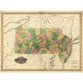 thumbnail image 2 of Tanner, Henry 18x14 Black Ornate Wood Framed with Double Matting Museum Art Print Titled - Pennsylvania and New Jersey, 1823, 2 of 4