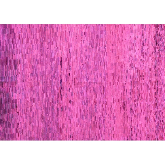 Ahgly Company Indoor Rectangle Oriental Pink Modern Area Rugs, 6' x 9'