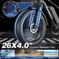 thumbnail image 3 of 2000W Peak Electric Bike, 48V 25Ah &30MPH & 65Miles Range, 26''x4'' Fat Tire Mountain Ebike,7 Speeds, Removable Battery, Rear Rack, Adult Electric Bicycle, UL2849, 3 of 8