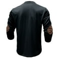 thumbnail image 5 of DGXTA Men's Cotton Linen Shirt Casual Loose Long Sleeve V Neck Lace Up Tee Shirts Summer Top, 5 of 7