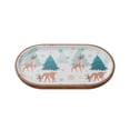 thumbnail image 2 of Christmas Wooden Serving Tray, Holiday Dessert Platter with Deer Tree Snowflake Prints, Farmhouse Tabletop Decor for Cookies Candy Display, 7.28-11.41in, 2 of 6
