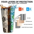 thumbnail image 3 of 16oz Tumblers Paw Print Stainless Steel Vacuum Insulated Double Wall Travel Tumbler Cups Mug with Lid and Straw,Cleaning Brush for Coffee,Tea, 3 of 4