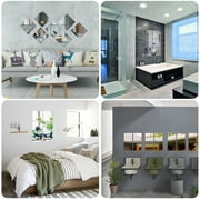 24pcs Flexible Mirror Sheets, EEEkit Self Adhesive Non-Glass Tiles Stickers DIY Mirror Wall Sticker for Bedroom Bathroom