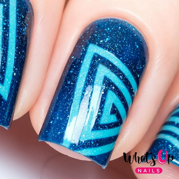 Whats Up Nails - Triangle Spiral Tape Vinyl Stencils Nail Art Design