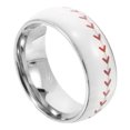 thumbnail image 1 of OULII Titanium Steel Baseball for Men White Simple Stylish Sports Band Durable Comfortable, 1 of 8