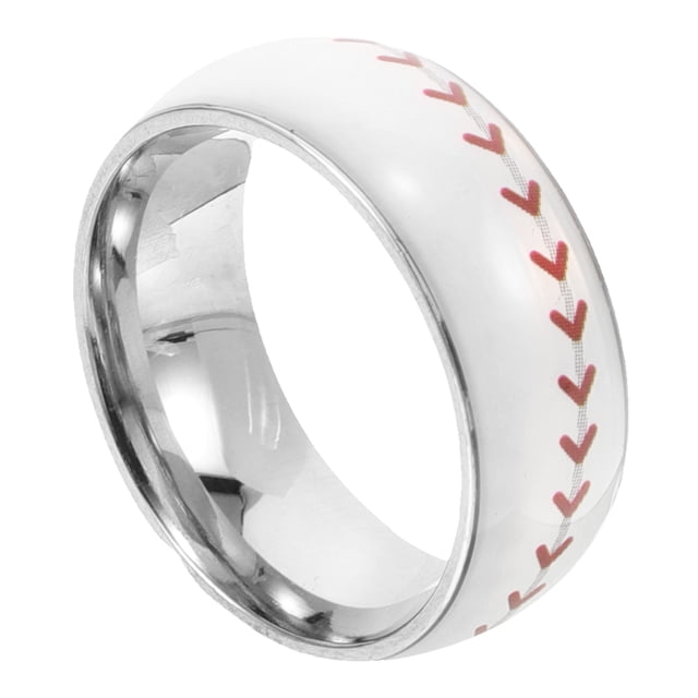 OULII Titanium Steel Baseball for Men White Simple Stylish Sports Band Durable Comfortable