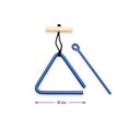 thumbnail image 4 of Triangulo Musical de Acero ZPERCUZZION 10cm Azul, 4 of 4