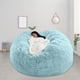 thumbnail image 5 of Fiudx Liquidación de ahorros de invierno 1 funda para silla grande, circular, suave y esponjosa, cómoda funda de terciopelo para sofá, para sala de estar, dormitorio, oficina, decoración del hogar, S, 5 of 5