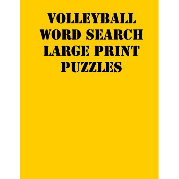 volleyball word search large print puzzles large print puzzle book8