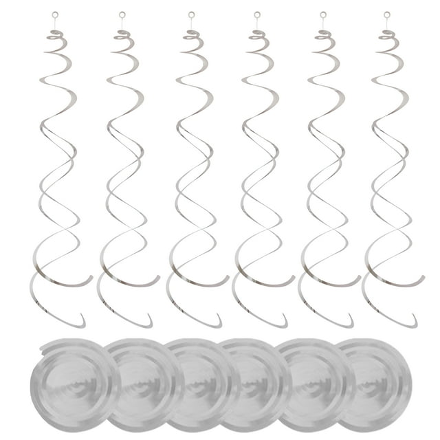 Toystoory 6 pack/lote colgante en ingredientes seguros artesanía exquisita DIY guirnalda colgante decorativa inodoro Kits de decoración para fiestas Plata