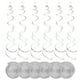thumbnail image 1 of Matsuzay Guirnalda colgante de 6 pack/lote, artesanía exquisita, decorativa, amplia aplicación para colgante en de cumpleaños Kits de decoración para fiestas Plata, 1 of 6