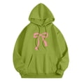 thumbnail image 5 of Women's Hoodies Sweatshirts Graphic Word Hoodie Sweatshirt for Women Long Sleeve Cozy Preppy Tops Casual Everyday Wear Green XL, 5 of 6