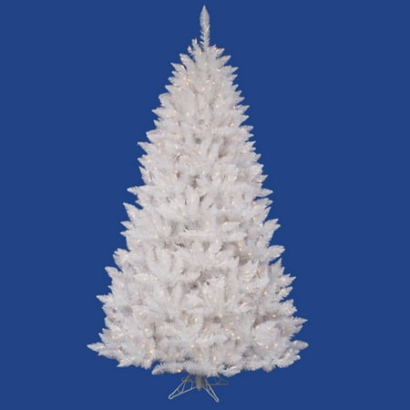 Color Christmas Tree Vickerman Pre-Lit 7.5' Sparkle White Spruce Artificial Christmas Tree, LED, Multicolor Lights ()