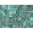 thumbnail image 1 of Ahgly Company Indoor Rectangle Abstract Light Blue Modern Area Rugs, 3' x 5', 1 of 4