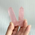 thumbnail image 4 of K-KED 50mm-100mm Natural Crystal Point Citrine Fluorite Amethyst Clear Quartz Wand US-Pink Rose Quartz 6-7cm, 4 of 6