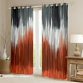 thumbnail image 3 of Feelyou Fashion Abstract Ombre Black Out Curtains, Vintage Oil Printing Curtains Pack of 2 (42x63 Each), Chic Watercolor Orange Bedroom Curtains, Window Curtains Bedroom Decor, 3 of 7