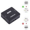 thumbnail image 2 of Digital HDMI to RCA Composite Video Audio AV CVBS Adapter Converter 720p/1080p (Color : Black), 2 of 7
