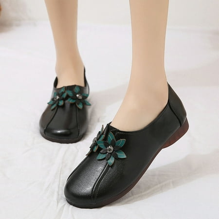 

WQJNWEQ Women s Flats Shoes Leisure Slip-on Tassel Leather top Platform Loafers Casualable Loafer Shoes indoor Outdoor Comfort