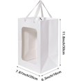 thumbnail image 2 of 6 bolsas de regalo de papel con ventana transparente Kraft bolsas de compras con asas, 11.8 x 7.8 x 6.3 pulgadas, bolsas de regalo de fiesta para regalo, boda, cumpleaños, fiestas (blanco,, 2 of 4
