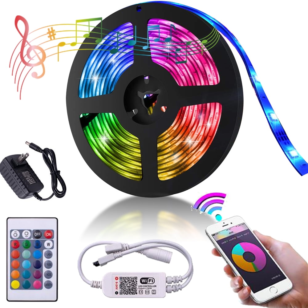 Elfeland LED Strip Lights Work with Alexa Google Assistant 32.8FT/10M 300 LEDs SMD5050 Dreamcolor Strip Lights Wireless Phone APP Controlled Rope Light Waterproof Flexible Tape Light Kit