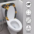 thumbnail image 3 of COEQINE Toilet Lid Dust Cover Set Machine Washable Easy Installation Easy to Clean with a 2-Piece Toilet Cover Set, Sunflower Highland Cow Gray Leopard Print, 3 of 7