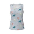 thumbnail image 4 of Xecao Turtles And Shells print women's scoop neck, loose-fit workout tank tops for the gym., 4 of 9