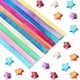 thumbnail image 1 of 900 hojas de papel de estrellas de 10 colores, tiras de origami de estrellas de colores perlados, amarillo, rosa, azul, verde y morado., 1 of 9