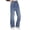 Blue A, variant on Bovxnpu Boys Wide Leg Capris Pants Girls Straight Denim Pants Elastic Waist Wide Leg Pants Pants