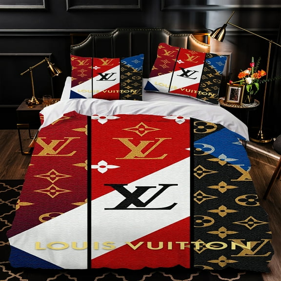 3-Piece Duvet Cover Set with Bold Design in Red White & Black - Elegant Modern Bedding for Stylish Bedrooms