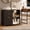 Black, variant on Fluted 3-Drawer Oak Mobile File Cabinet with Lock Walnut
