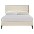 thumbnail image 1 of Home Fare Full Nail Trim Upholstered Bed  Beige, 1 of 2