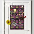 thumbnail image 2 of Valentine's Day Hanging Pocket Organizer, Vibrant and Romantic Heart Shapes in Polka Dots, Printed Polyester Storage Bag with Pockets, 21" x 31", Ruby Pink, 2 of 2